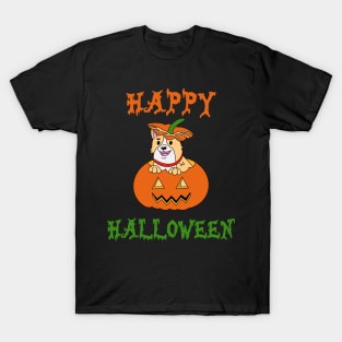 Happy Halloween Corgi Dog Lovers Novelty Gift  Happy Halloween German Shepherd Dog Lovers Novelty Gift T-Shirt